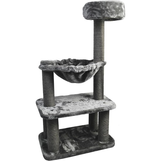 JACK AND VANILLA, Modern Cat Scratching Post, Elegant and Durable Design, Ideal for Scratching and Resting, Dimensions 30 x 30 x 90 cm, Grey Finish, Cat Tree Model JACK AND VANILLA, Modern Cat Scratching Post, Elegant and Durable Design, Ideal for Scratching and Resting, Dimensions 30 x 30 x 90 cm, Grey Finish, Cat Tree Model