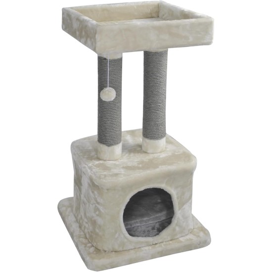 JACK AND VANILLA, Modern Cat Scratching Post, Elegant and Durable Design, Ideal for Scratching and Resting, Dimensions 30 x 30 x 90 cm, Grey Finish, Cat Tree Model JACK AND VANILLA, Modern Cat Scratching Post, Elegant and Durable Design, Ideal for Scratching and Resting, Dimensions 30 x 30 x 90 cm, Grey Finish, Cat Tree Model