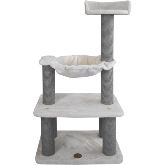 JACK AND VANILLA, Modern Cat Scratching Post, Elegant and Durable Design, Ideal for Scratching and Resting, Dimensions 30 x 30 x 90 cm, Grey Finish, Cat Tree Model JACK AND VANILLA, Modern Cat Scratching Post, Elegant and Durable Design, Ideal for Scratching and Resting, Dimensions 30 x 30 x 90 cm, Grey Finish, Cat Tree Model