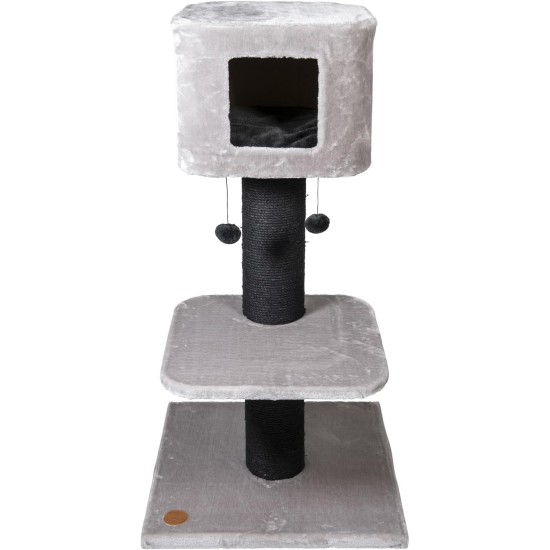 JACK AND VANILLA, Modern Cat Scratching Post, Elegant and Durable Design, Ideal for Scratching and Resting, Dimensions 30 x 30 x 90 cm, Grey Finish, Cat Tree Model JACK AND VANILLA, Modern Cat Scratching Post, Elegant and Durable Design, Ideal for Scratching and Resting, Dimensions 30 x 30 x 90 cm, Grey Finish, Cat Tree Model