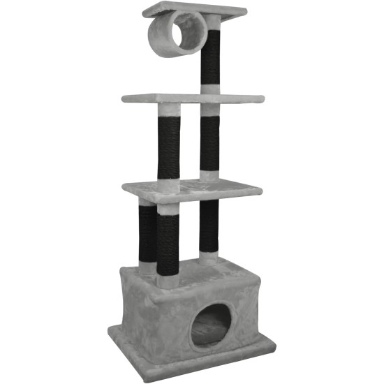 JACK AND VANILLA, Modern Cat Scratching Post, Elegant and Durable Design, Ideal for Scratching and Resting, Dimensions 30 x 30 x 90 cm, Grey Finish, Cat Tree Model JACK AND VANILLA, Modern Cat Scratching Post, Elegant and Durable Design, Ideal for Scratching and Resting, Dimensions 30 x 30 x 90 cm, Grey Finish, Cat Tree Model