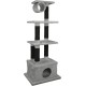 JACK AND VANILLA, Modern Cat Scratching Post, Elegant and Durable Design, Ideal for Scratching and Resting, Dimensions 30 x 30 x 90 cm, Grey Finish, Cat Tree Model JACK AND VANILLA, Modern Cat Scratching Post, Elegant and Durable Design, Ideal for Scratching and Resting, Dimensions 30 x 30 x 90 cm, Grey Finish, Cat Tree Model