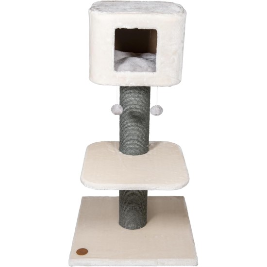 JACK AND VANILLA, Modern Cat Scratching Post, Elegant and Durable Design, Ideal for Scratching and Resting, Dimensions 30 x 30 x 90 cm, Grey Finish, Cat Tree Model JACK AND VANILLA, Modern Cat Scratching Post, Elegant and Durable Design, Ideal for Scratching and Resting, Dimensions 30 x 30 x 90 cm, Grey Finish, Cat Tree Model