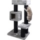 JACK AND VANILLA, Modern Cat Scratching Post, Elegant and Durable Design, Ideal for Scratching and Resting, Dimensions 30 x 30 x 90 cm, Grey Finish, Cat Tree Model JACK AND VANILLA, Modern Cat Scratching Post, Elegant and Durable Design, Ideal for Scratching and Resting, Dimensions 30 x 30 x 90 cm, Grey Finish, Cat Tree Model