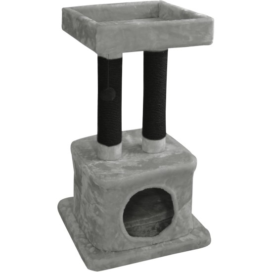 JACK AND VANILLA, Modern Cat Scratching Post, Elegant and Durable Design, Ideal for Scratching and Resting, Dimensions 30 x 30 x 90 cm, Grey Finish, Cat Tree Model JACK AND VANILLA, Modern Cat Scratching Post, Elegant and Durable Design, Ideal for Scratching and Resting, Dimensions 30 x 30 x 90 cm, Grey Finish, Cat Tree Model
