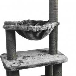 JACK AND VANILLA, Modern Cat Scratching Post, Elegant and Durable Design, Multifunctional, Easy to Clean, Dimensions 58 x 38 x 112 cm, Grey, Cat Tree Model JACK AND VANILLA, Modern Cat Scratching Post, Elegant and Durable Design, Multifunctional, Easy to Clean, Dimensions 58 x 38 x 112 cm, Grey, Cat Tree Model