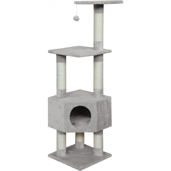 JACK AND VANILLA, Modern Cat Scratching Post, Elegant and Durable Design, Multifunctional, Easy to Clean, Dimensions 58 x 38 x 112 cm, Grey, Cat Tree Model JACK AND VANILLA, Modern Cat Scratching Post, Elegant and Durable Design, Multifunctional, Easy to Clean, Dimensions 58 x 38 x 112 cm, Grey, Cat Tree Model
