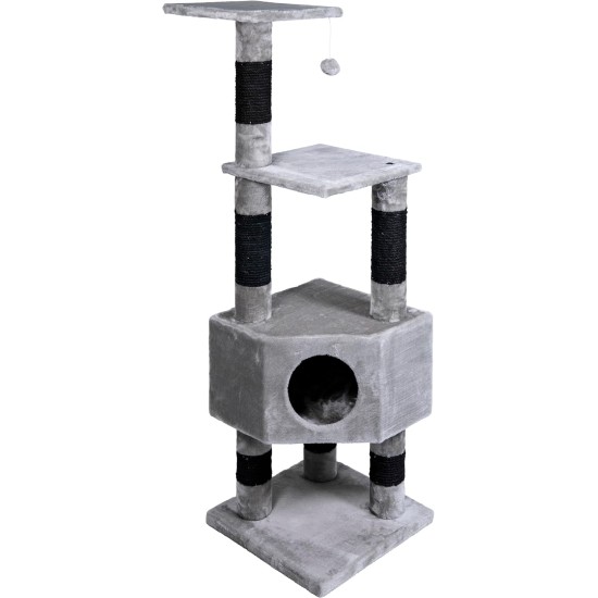 JACK AND VANILLA, Modern Cat Scratching Post, Elegant and Durable Design, Multifunctional, Easy to Clean, Dimensions 58 x 38 x 112 cm, Grey, Model Cat Scratching Post JACK AND VANILLA, Modern Cat Scratching Post, Elegant and Durable Design, Multifunctional, Easy to Clean, Dimensions 58 x 38 x 112 cm, Grey, Model Cat Scratching Post
