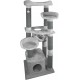JACK AND VANILLA, Modern Cat Scratching Post, Elegant and Durable Design, Multifunctional, Easy to Clean, Dimensions 58 x 38 x 112 cm, Grey, Cat Tree Model JACK AND VANILLA, Modern Cat Scratching Post, Elegant and Durable Design, Multifunctional, Easy to Clean, Dimensions 58 x 38 x 112 cm, Grey, Cat Tree Model