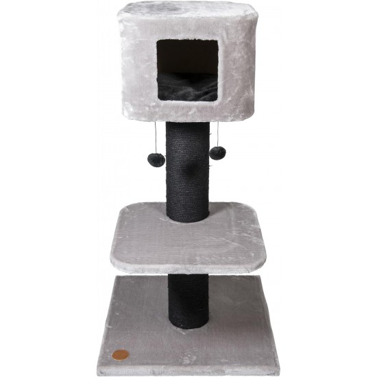 JACK AND VANILLA, Modern Cat Scratching Post, Elegant and Durable Design, Multifunctional, Easy to Clean, Dimensions 58 x 38 x 112 cm, Grey, Cat Tree Model JACK AND VANILLA, Modern Cat Scratching Post, Elegant and Durable Design, Multifunctional, Easy to Clean, Dimensions 58 x 38 x 112 cm, Grey, Cat Tree Model