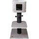JACK AND VANILLA, Modern Cat Scratching Post, Elegant and Durable Design, Multifunctional, Easy to Clean, Dimensions 58 x 38 x 112 cm, Grey, Cat Tree Model JACK AND VANILLA, Modern Cat Scratching Post, Elegant and Durable Design, Multifunctional, Easy to Clean, Dimensions 58 x 38 x 112 cm, Grey, Cat Tree Model