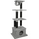 JACK AND VANILLA, Modern Cat Scratching Post, Elegant and Durable Design, Multifunctional, Easy to Clean, Dimensions 58 x 38 x 112 cm, Grey, Cat Tree Model JACK AND VANILLA, Modern Cat Scratching Post, Elegant and Durable Design, Multifunctional, Easy to Clean, Dimensions 58 x 38 x 112 cm, Grey, Cat Tree Model