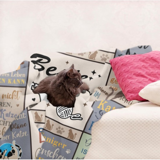 Jinmaple Gift for Cat Lovers Women, Cat Mum Gift Blanket 150 x 130 cm, Cat Gifts for Mum Mother Cat Lovers Birthday Mother's Day Gifts for Cat Mum Mum from Daughter Son Jinmaple Gift for Cat Lovers Women, Cat Mum Gift Blanket 150 x 130 cm, Cat Gifts for Mum Mother Cat Lovers Birthday Mother's Day Gifts for Cat Mum Mum from Daughter Son