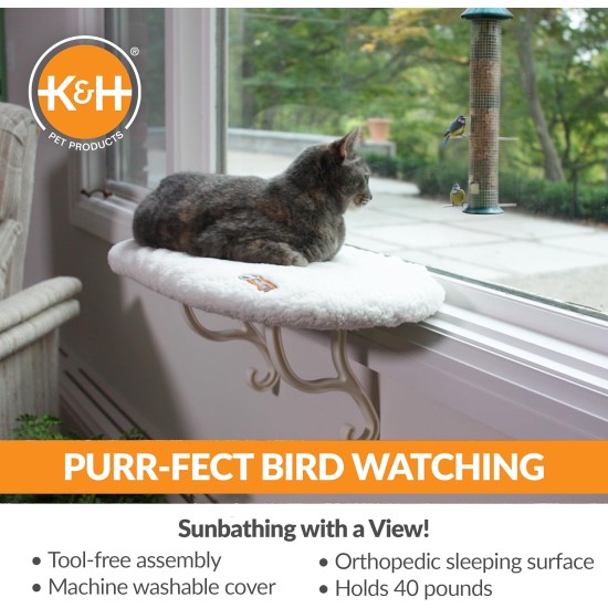 K & H Kitty Sill Fleece Covered Window Ledge Bed K & H Kitty Sill Fleece Covered Window Ledge Bed