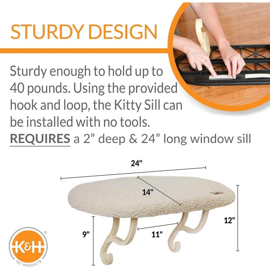 K & H Kitty Sill Fleece Covered Window Ledge Bed K & H Kitty Sill Fleece Covered Window Ledge Bed
