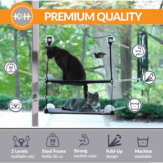 K&H Manufacturing K&H EZ Window Mount Kitty Sill, Single Level K&H Manufacturing K&H EZ Window Mount Kitty Sill, Single Level