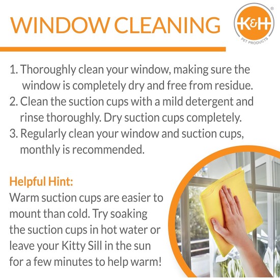 K&H Manufacturing K&H EZ Window Mount Kitty Sill, Single Level K&H Manufacturing K&H EZ Window Mount Kitty Sill, Single Level