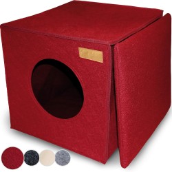 KaraLuna Katzenhöhle Filz fürs Regal z.B. Kallax oder Expedit I Kuschelhöhle Regal I Katzenhöhle für 2 Katzen oder große Katzen I Katzen Schlafplatz Katzenkorb Filz (Rot) KaraLuna Katzenhöhle Filz fürs Regal z.B. Kallax oder Expedit I Kuschelhöhle Regal I Katzenhöhle für 2 Katzen oder große Katzen I Katzen Schlafplatz Katzenkorb Filz (Rot)