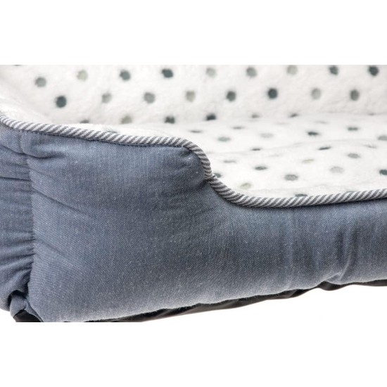 Karlie Dot Cat Bed Length 47 cm Width 39 cm Grey/Blue Karlie Dot Cat Bed Length 47 cm Width 39 cm Grey/Blue
