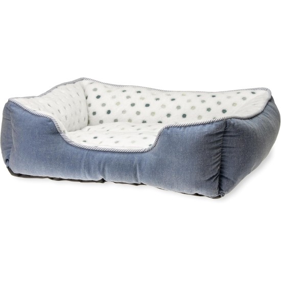 Karlie Dot Cat Bed Length 47 cm Width 39 cm Grey/Blue Karlie Dot Cat Bed Length 47 cm Width 39 cm Grey/Blue