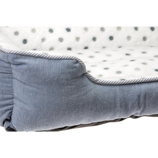 Karlie Dot Cat Bed Length 47 cm Width 39 cm Grey/Blue Karlie Dot Cat Bed Length 47 cm Width 39 cm Grey/Blue