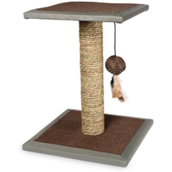 Karlie Segra Cat Scratching Posts, Seagrass, Beige/Grey, 35 x 35 x 44 cm Karlie Segra Cat Scratching Posts, Seagrass, Beige/Grey, 35 x 35 x 44 cm