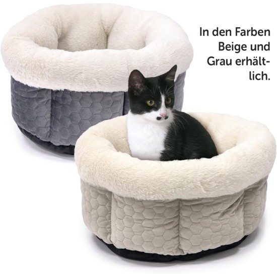 Karlie Velvet Cat Bed 45 x 45 x 23 cm Polyester Beige Karlie Velvet Cat Bed 45 x 45 x 23 cm Polyester Beige