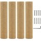Kathson 4 Pieces Cat Scratching Post Replacement 15 Inch Natural Jute Replacement Extension Scratching Post for Cats Tree DIY Craft Refill Pole Parts Hemp Rope Scratching Climbing Perch for Indoor