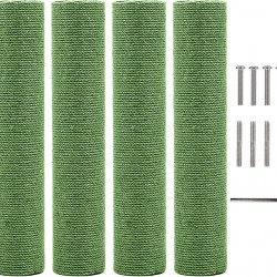 Kathson 4 Pieces Cat Scratching Post Replacement 15 Inch Natural Jute Replacement Extension Scratching Post for Cats Tree DIY Craft Refill Pole Parts Hemp Rope Scratching Climbing Perch for Indoor Kathson 4 Pieces Cat Scratching Post Replacement 15 Inch Natural Jute Replacement Extension Scratching Post for Cats Tree DIY Craft Refill Pole Parts Hemp Rope Scratching Climbing Perch for Indoor