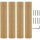 Kathson 4 Pieces Cat Scratching Post Replacement 15 Inch Natural Jute Replacement Extension Scratching Post for Cats Tree DIY Craft Refill Pole Parts Hemp Rope Scratching Climbing Perch for Indoor Kathson 4 Pieces Cat Scratching Post Replacement 15 Inch Natural Jute Replacement Extension Scratching Post for Cats Tree DIY Craft Refill Pole Parts Hemp Rope Scratching Climbing Perch for Indoor
