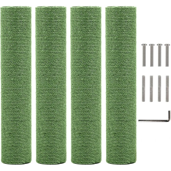 Kathson 4 Pieces Cat Scratching Post Replacement 15 Inch Natural Jute Replacement Extension Scratching Post for Cats Tree DIY Craft Refill Pole Parts Hemp Rope Scratching Climbing Perch for Indoor Kathson 4 Pieces Cat Scratching Post Replacement 15 Inch Natural Jute Replacement Extension Scratching Post for Cats Tree DIY Craft Refill Pole Parts Hemp Rope Scratching Climbing Perch for Indoor