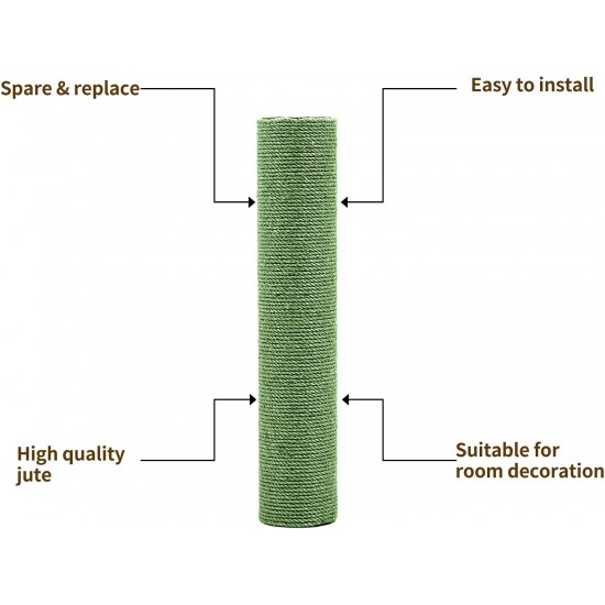 Kathson 4 Pieces Cat Scratching Post Replacement 15 Inch Natural Jute Replacement Extension Scratching Post for Cats Tree DIY Craft Refill Pole Parts Hemp Rope Scratching Climbing Perch for Indoor Kathson 4 Pieces Cat Scratching Post Replacement 15 Inch Natural Jute Replacement Extension Scratching Post for Cats Tree DIY Craft Refill Pole Parts Hemp Rope Scratching Climbing Perch for Indoor