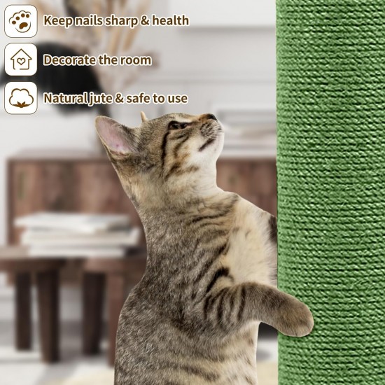 Kathson 4 Pieces Cat Scratching Post Replacement 15 Inch Natural Jute Replacement Extension Scratching Post for Cats Tree DIY Craft Refill Pole Parts Hemp Rope Scratching Climbing Perch for Indoor Kathson 4 Pieces Cat Scratching Post Replacement 15 Inch Natural Jute Replacement Extension Scratching Post for Cats Tree DIY Craft Refill Pole Parts Hemp Rope Scratching Climbing Perch for Indoor