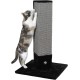 Kerbl 4-Corner Scratching Post with 3 Side Sisal Mat, Black