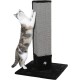 Kerbl 4-Corner Scratching Post with 3 Side Sisal Mat, Black