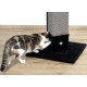 Kerbl 4-Corner Scratching Post with 3 Side Sisal Mat, Black