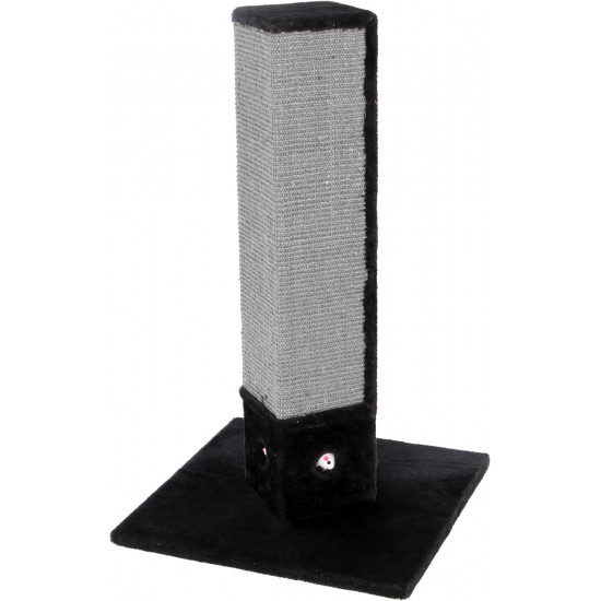 Kerbl 4-Corner Scratching Post with 3 Side Sisal Mat, Black Kerbl 4-Corner Scratching Post with 3 Side Sisal Mat, Black