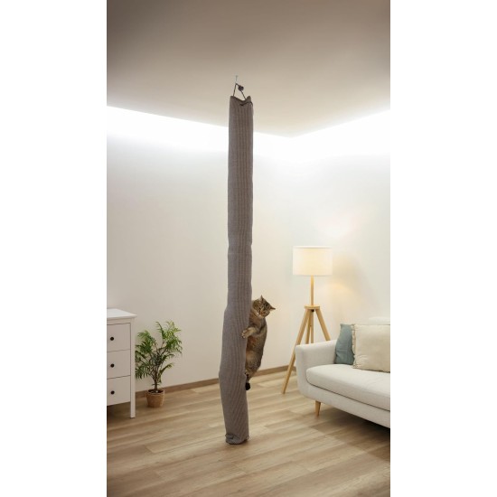 Kerbl Climber 84457 Climbing Bag Height 240 cm Diameter 16 cm for Attaching to the Ceiling Made of Sisal Carpet Beige Kerbl Climber 84457 Climbing Bag Height 240 cm Diameter 16 cm for Attaching to the Ceiling Made of Sisal Carpet Beige