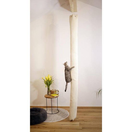 Kerbl Climber 84457 Climbing Bag Height 240 cm Diameter 16 cm for Attaching to the Ceiling Made of Sisal Carpet Beige Kerbl Climber 84457 Climbing Bag Height 240 cm Diameter 16 cm for Attaching to the Ceiling Made of Sisal Carpet Beige
