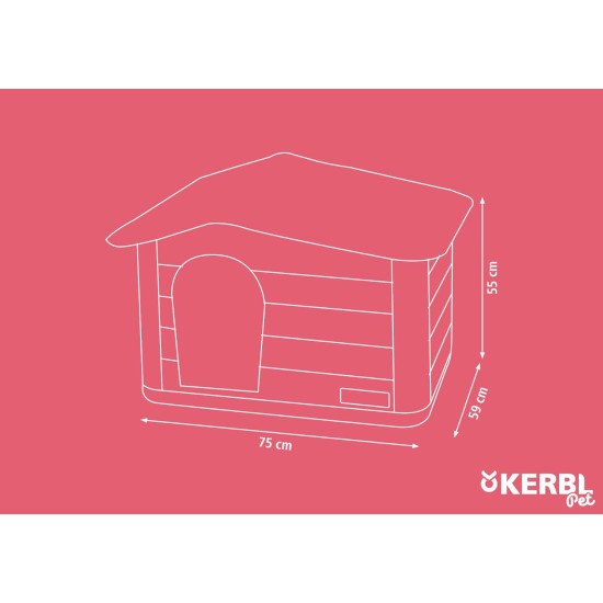 Kerbl Paola Eco 81341 Cat House (Cat House UV and Weather Resistant, Cat Cave Indoor and Outdoor Pet House, 60 x 51 x 41 cm, Grey Green/Brown) Kerbl Paola Eco 81341 Cat House (Cat House UV and Weather Resistant, Cat Cave Indoor and Outdoor Pet House, 60 x 51 x 41 cm, Grey Green/Brown)