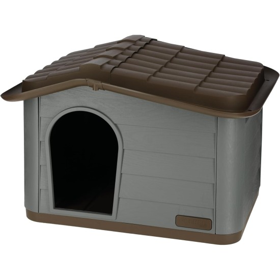 Kerbl Paola Eco 81341 Cat House (Cat House UV and Weather Resistant, Cat Cave Indoor and Outdoor Pet House, 60 x 51 x 41 cm, Grey Green/Brown) Kerbl Paola Eco 81341 Cat House (Cat House UV and Weather Resistant, Cat Cave Indoor and Outdoor Pet House, 60 x 51 x 41 cm, Grey Green/Brown)