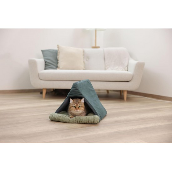 Kerbl Pet Cuddly Cave Anne, Green, 45 x 40 x 34 cm Kerbl Pet Cuddly Cave Anne, Green, 45 x 40 x 34 cm