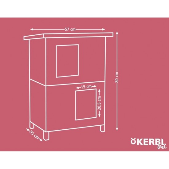 Kerbl Pet Family Cat House 57 x 55 x 80 cm Kerbl Pet Family Cat House 57 x 55 x 80 cm