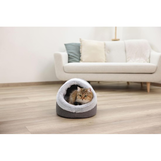 Kerbl Pet Jana Cuddly Cave Brown, 37 x 45 x 30 cm: Cat Toy, Plush, for Cats and Kittens, Cosy, Dimensionally Stable, Lined with Soft Plush, Ideal for Sleeping, Dozing and Hiding Kerbl Pet Jana Cuddly Cave Brown, 37 x 45 x 30 cm: Cat Toy, Plush, for Cats and Kittens, Cosy, Dimensionally Stable, Lined with Soft Plush, Ideal for Sleeping, Dozing and Hiding