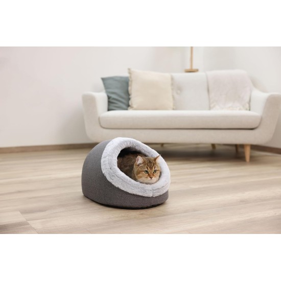 Kerbl Pet Jana Cuddly Cave Brown, 37 x 45 x 30 cm: Cat Toy, Plush, for Cats and Kittens, Cosy, Dimensionally Stable, Lined with Soft Plush, Ideal for Sleeping, Dozing and Hiding Kerbl Pet Jana Cuddly Cave Brown, 37 x 45 x 30 cm: Cat Toy, Plush, for Cats and Kittens, Cosy, Dimensionally Stable, Lined with Soft Plush, Ideal for Sleeping, Dozing and Hiding