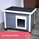 Kerbl Rustica Wooden Cat House, Swing Door with Slats, Plexiglass Window, Height-Adjustable Plastic Feet, Grey/White, 57 x 45 x 43 cm Kerbl Rustica Wooden Cat House, Swing Door with Slats, Plexiglass Window, Height-Adjustable Plastic Feet, Grey/White, 57 x 45 x 43 cm