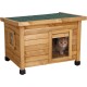 Kerbl Rustica Wooden Cat House, Swing Door with Slats, Plexiglass Window, Height-Adjustable Plastic Feet, Grey/White, 57 x 45 x 43 cm Kerbl Rustica Wooden Cat House, Swing Door with Slats, Plexiglass Window, Height-Adjustable Plastic Feet, Grey/White, 57 x 45 x 43 cm