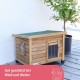 Kerbl Rustica Wooden Cat House, Swing Door with Slats, Plexiglass Window, Height-Adjustable Plastic Feet, Grey/White, 57 x 45 x 43 cm Kerbl Rustica Wooden Cat House, Swing Door with Slats, Plexiglass Window, Height-Adjustable Plastic Feet, Grey/White, 57 x 45 x 43 cm