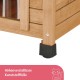 Kerbl Rustica Wooden Cat House, Swing Door with Slats, Plexiglass Window, Height-Adjustable Plastic Feet, Grey/White, 57 x 45 x 43 cm Kerbl Rustica Wooden Cat House, Swing Door with Slats, Plexiglass Window, Height-Adjustable Plastic Feet, Grey/White, 57 x 45 x 43 cm