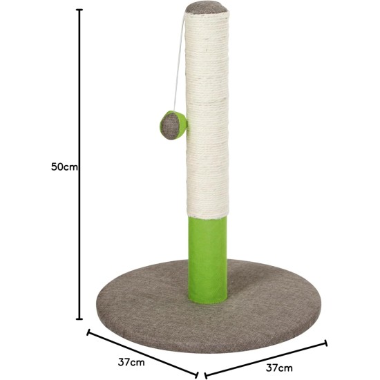 Kerbl Scratching Post Basic Opal, 37 x 37 x 50 cm, Green/Grey Kerbl Scratching Post Basic Opal, 37 x 37 x 50 cm, Green/Grey